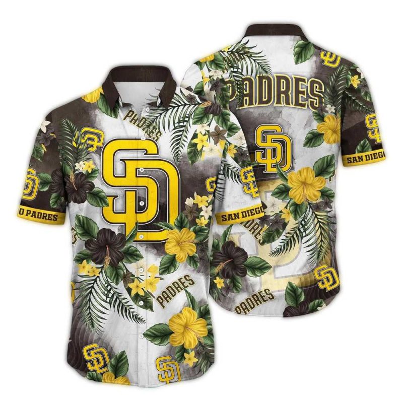 San Diego Padres Floral Flower Pattern Summer Hawaiian Shirt 1