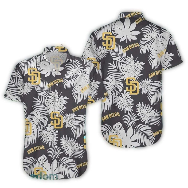 San Diego Padres Floral Leafs Pattern Retro Vintage Hawaiian Shirt 1
