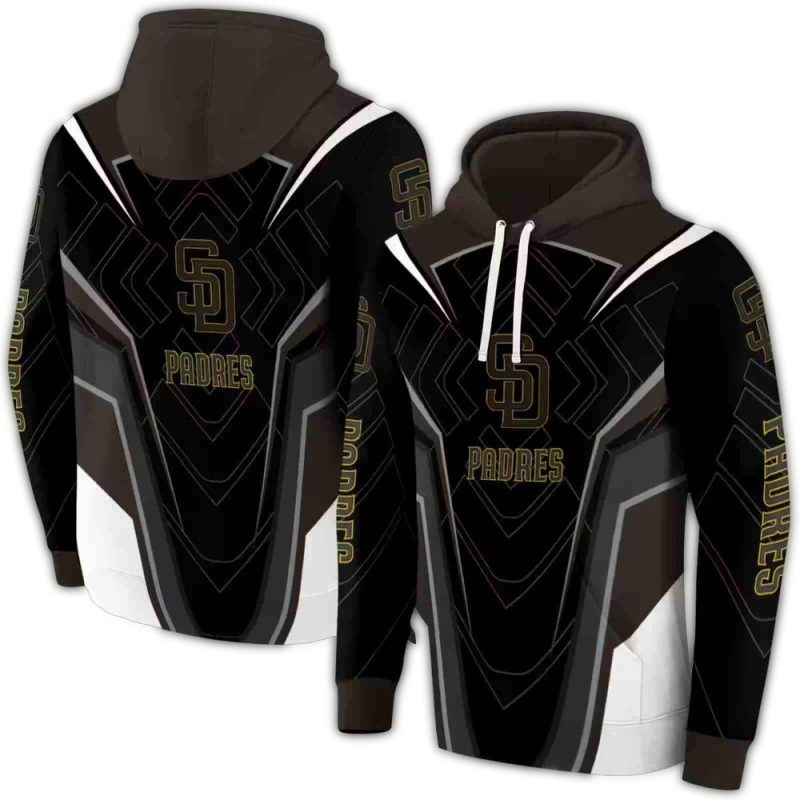 San Diego Padres Futuristic Pattern AOP Hoodie 1