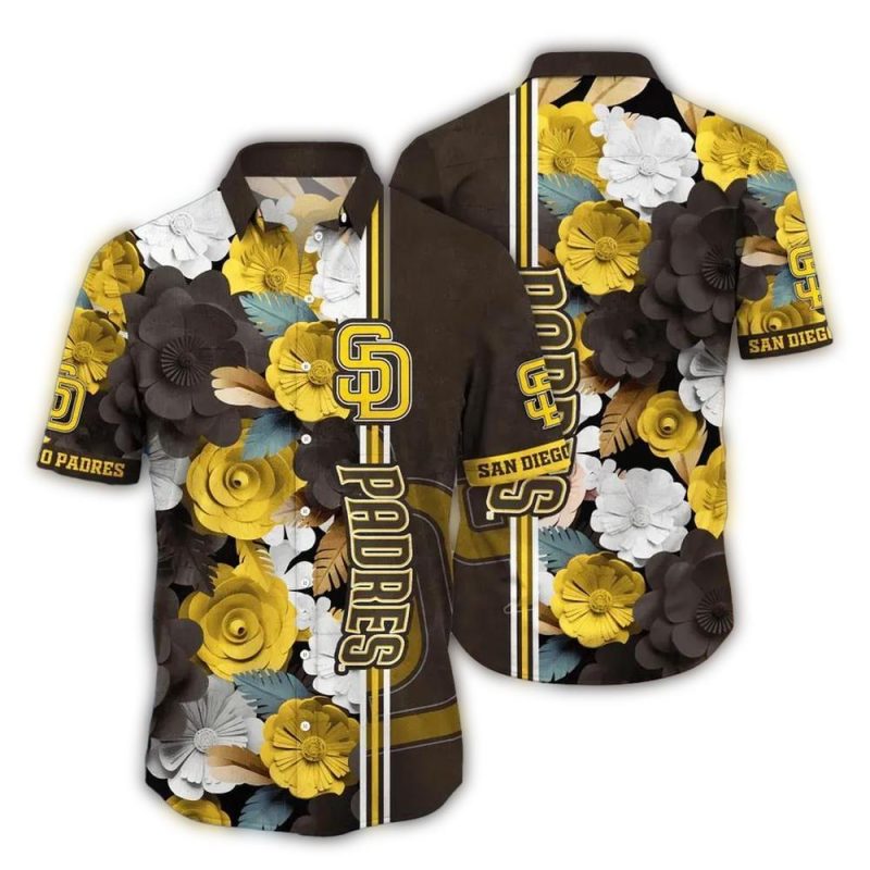 San Diego Padres Golden Garden Hawaiian Shirt 1