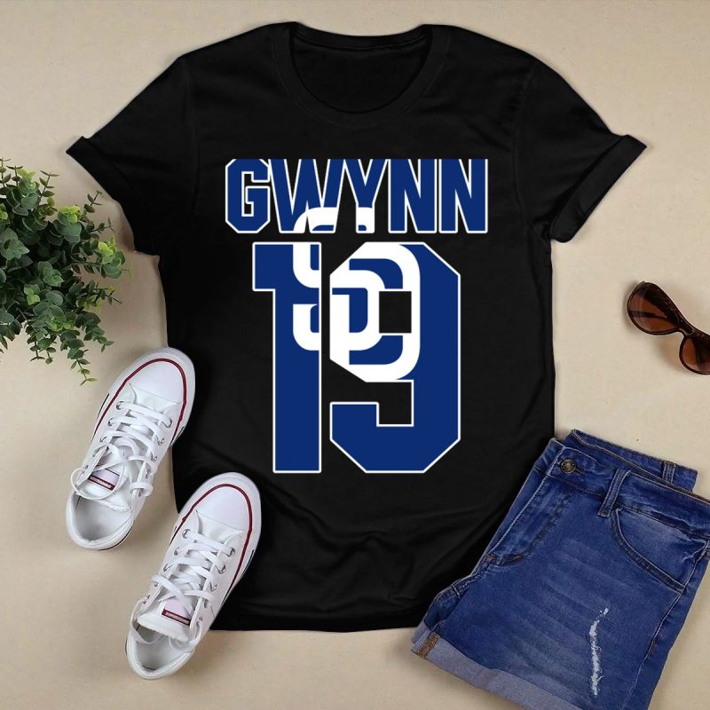 San Diego Padres Gwynn 19 Jersey T Shirt Black 1