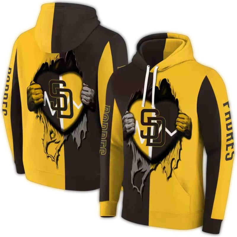 San Diego Padres Heartbeat Graphic AOP Hoodie 1