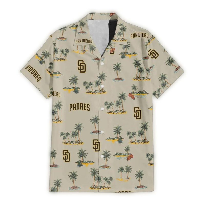 San Diego Padres Island Palms Hawaiian Shirt 1