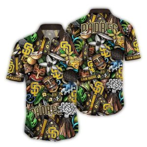 San Diego Padres Tiki Adventure Hawaiian Shirt For Beach Lovers