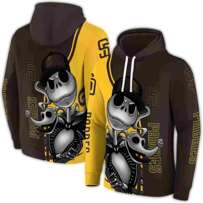 San Diego Padres Jack Skellington AOP Hoodie 1