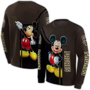 Mickey Mouse San Diego Padres All Over Print Sweatshirt For Fans