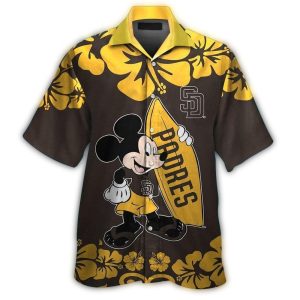 San Diego Padres Mickey Mouse Tropical Surf Hawaiian Shirt For Men