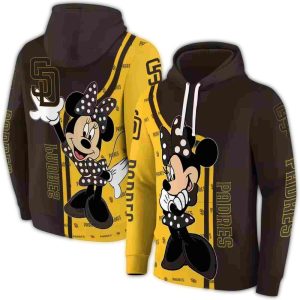 San Diego Padres Minnie Mouse All-Over Print Hoodie For Fans