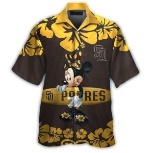 San Diego Padres Minnie Mouse Tropical Surf Hawaiian Shirt For Fans