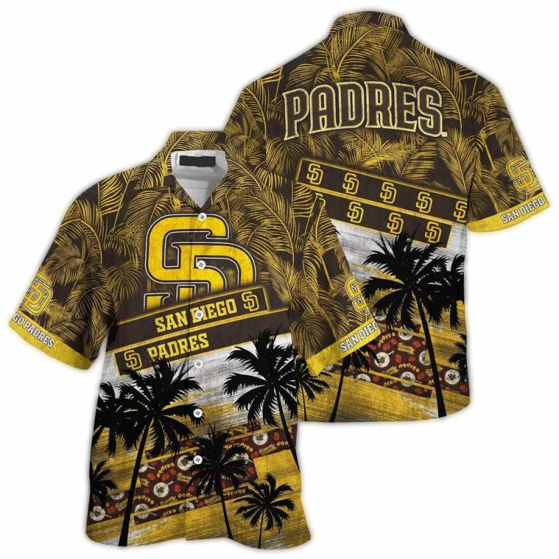 San Diego Padres Palm Tree Pattern Hawaiian Shirt 1