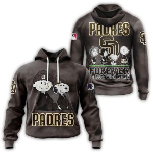 San Diego Padres Peanuts Snoopy All-Over Print Hoodie For Fans