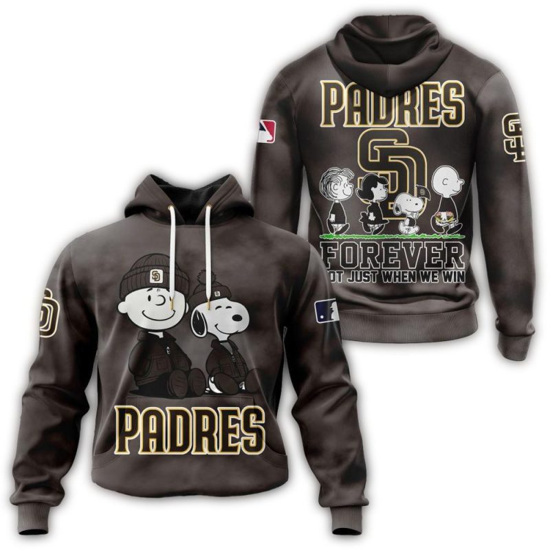 San Diego Padres Peanuts and Snoopy AOP Hoodie 1