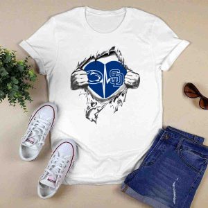 San Diego Padres Heartbeat Emblem T-Shirt - Penn State Inspired Design