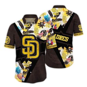 San Diego Padres Pineapple Print Hawaiian Shirt For Fan Style