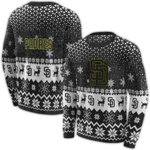 San Diego Padres Reindeer Print Sweatshirt - Festive Holiday Apparel