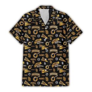 Retro San Diego Padres Hawaiian Shirt - Vintage Style Button-Up