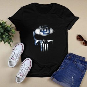 San Diego Padres Punisher Skull Graphic T-Shirt For Fans