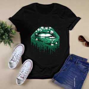 San Diego Padres Shamrock Green Sparkle Lips T-Shirt For Fans