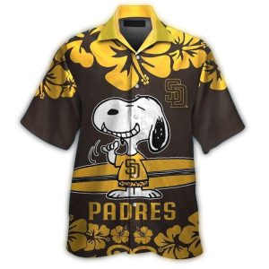 San Diego Padres Snoopy Surf Tropical Hawaiian Shirt For Beach Lovers