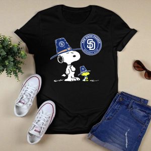 San Diego Padres Snoopy Woodstock Baseball Club T-Shirt For Fans