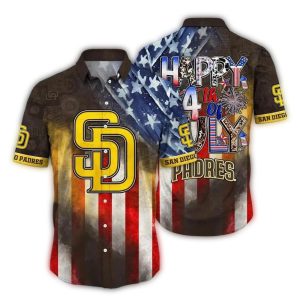 San Diego Padres Stars & Stripes Celebration Hawaiian Shirt For Fans