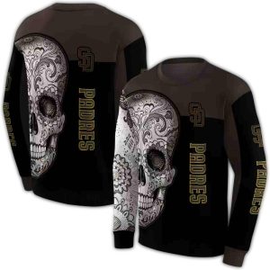 San Diego Padres Sugar Skull All Over Print Hoodie For Fans