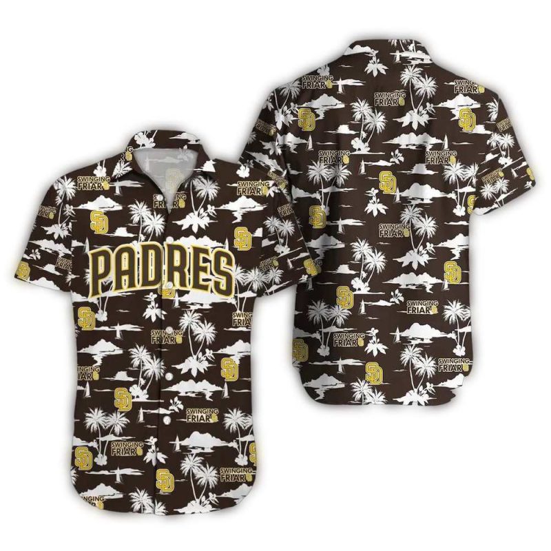 San Diego Padres Sunset Palms Hawaiian Shirt 1