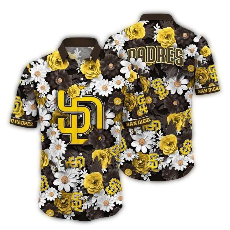 San Diego Padres Sunshine Blooms Hawaiian Shirt 1