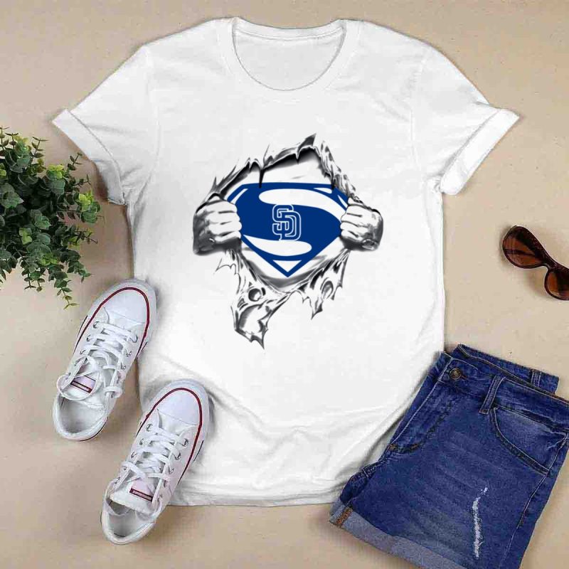 San Diego Padres Superman Logo Mashup T Shirt 0