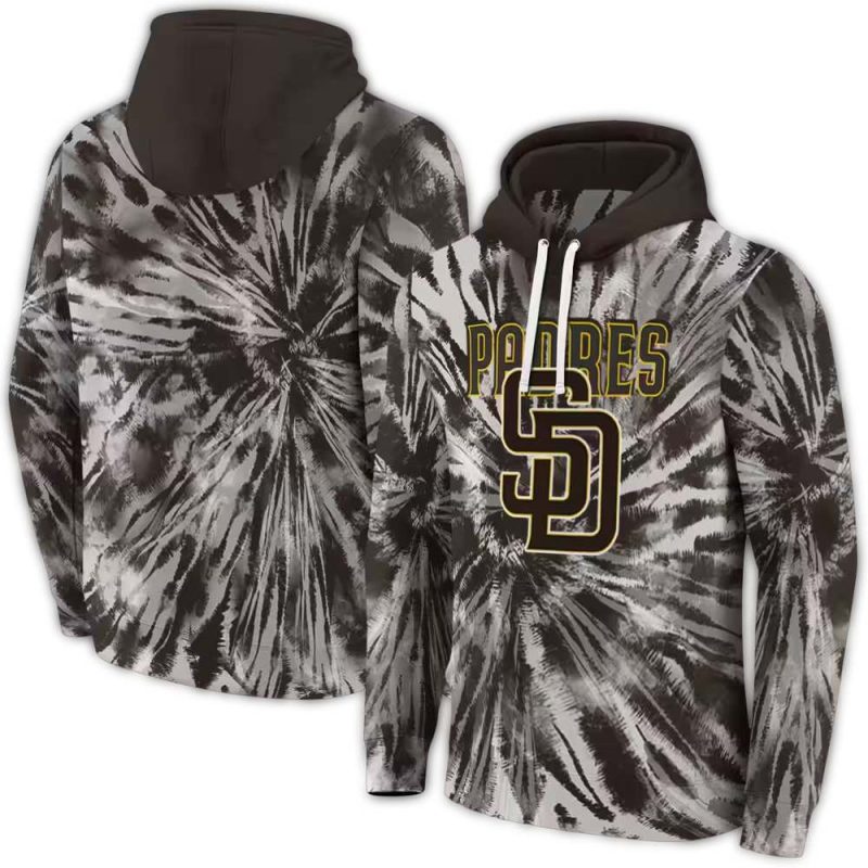 San Diego Padres Tie Dye Pattern AOP Hoodie 1