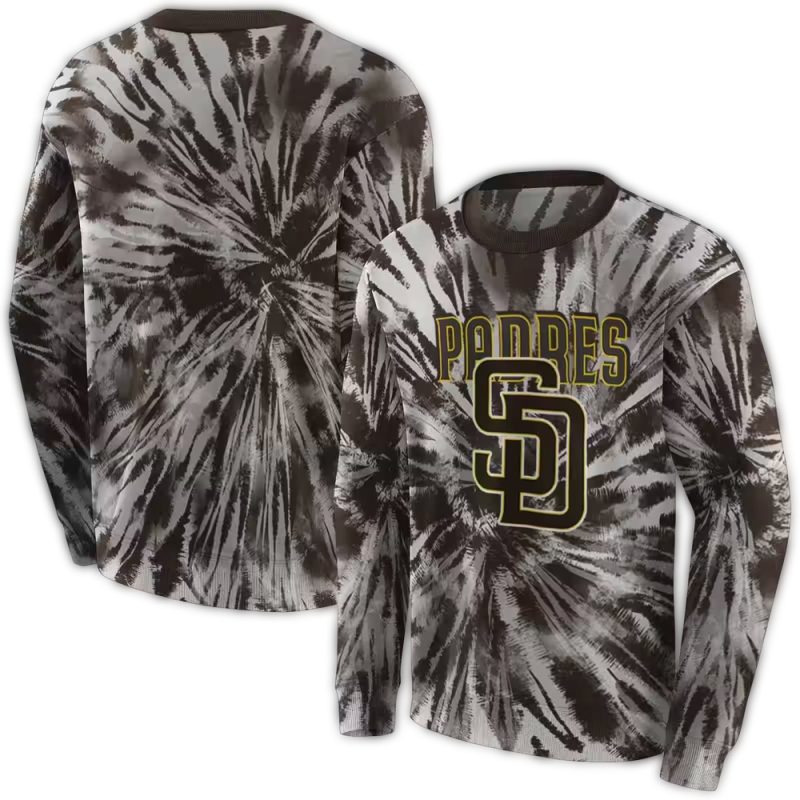 San Diego Padres Tie Dye Pattern AOP Sweatshirt 1