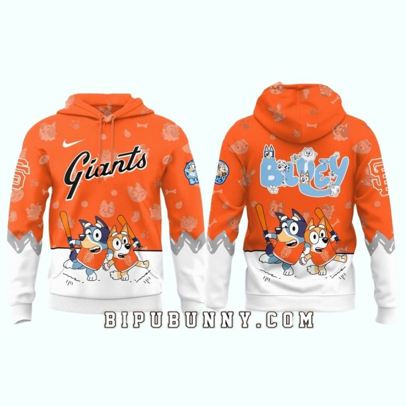 San Francisco Giants 2025 Bluey Night All over Print Hoodie 1