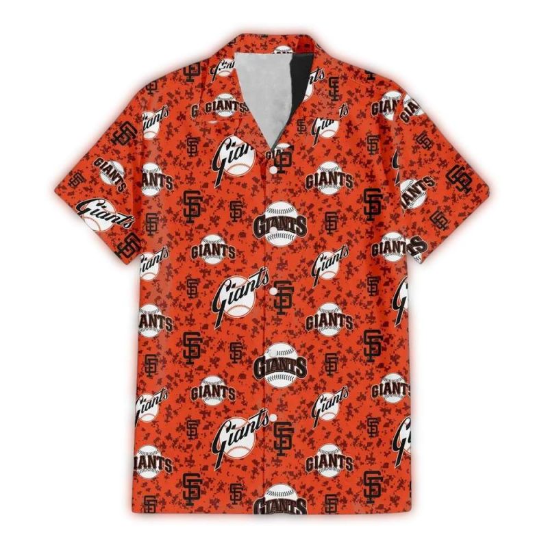 San Francisco Giants All Over Logo Hawaiian Shirt 1