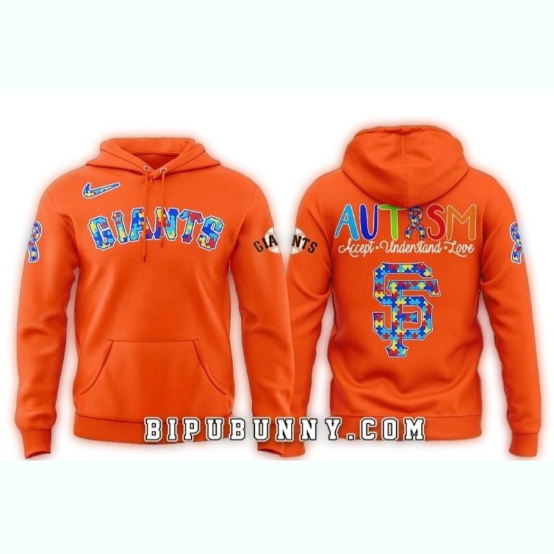 San Francisco Giants Autism Acceptance Night All over Print Hoodie 1