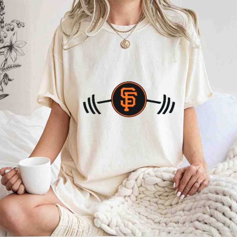 San Francisco Giants Barbell Logo Fitness T Shirt t shirt 1 1