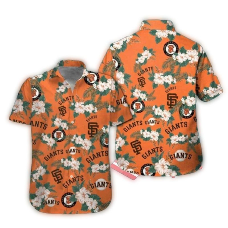San Francisco Giants Baseball Flower Pattern Hawaiian Shirt 1