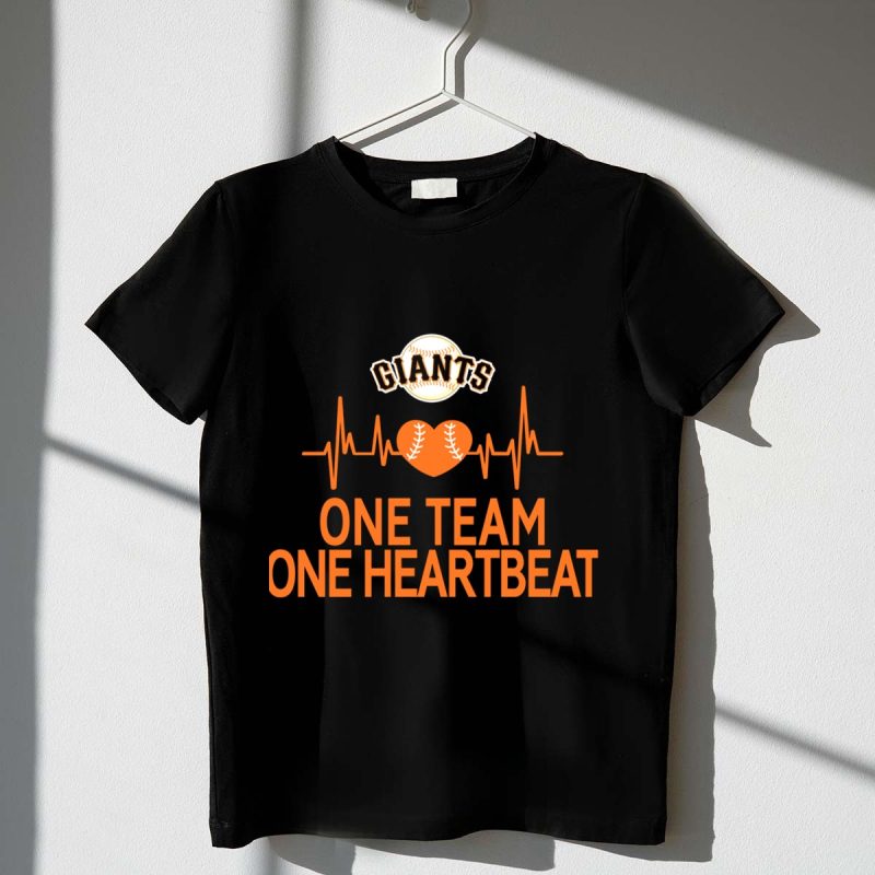 San Francisco Giants Baseball Heartbeat One Team One Heartbeat T Shirt t shirt 1 1