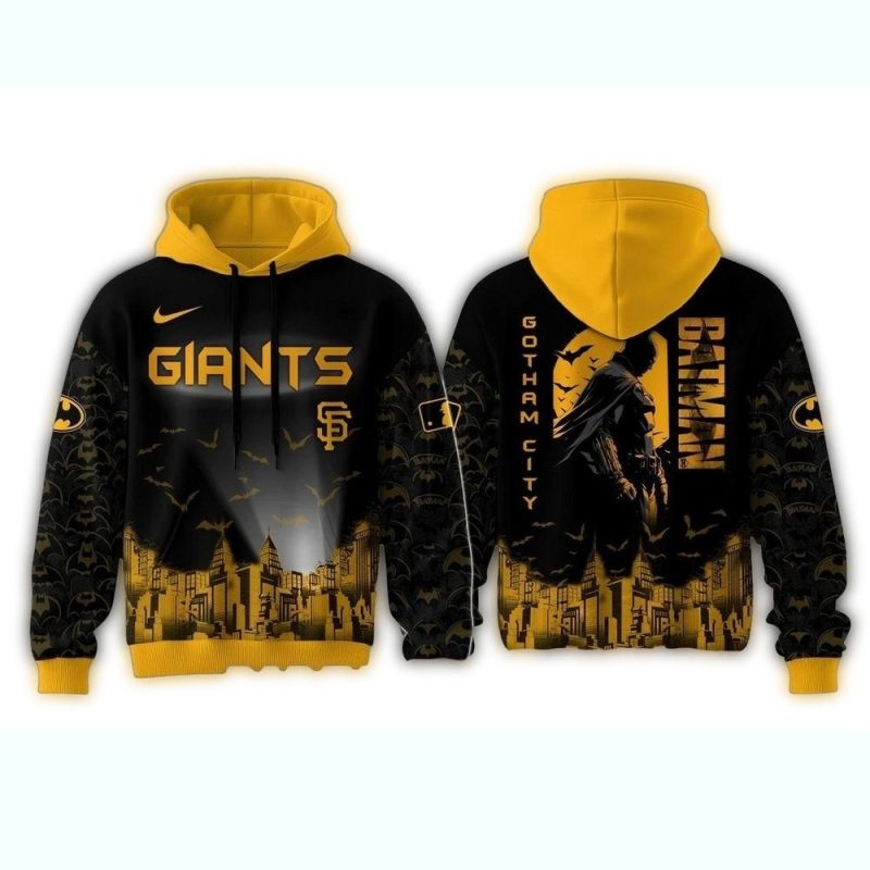 San Francisco Giants Batman Game Night All over Print Hoodie 1