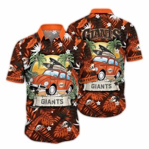 San Francisco Giants Tropical Hawaiian Shirt For Summer Camping And Vacations