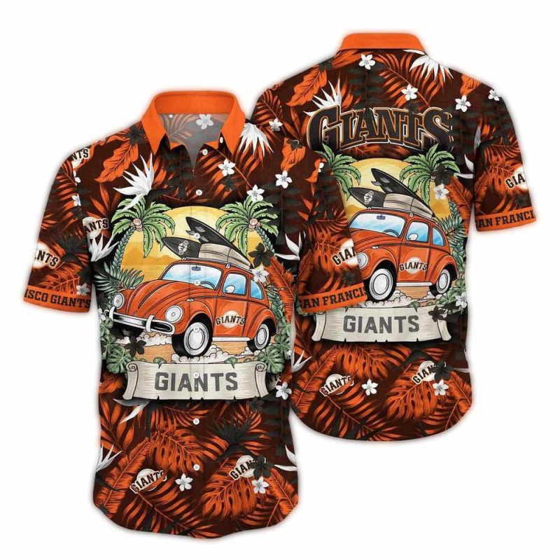 San Francisco Giants Camping Summer Vacation Tropical Hawaiian Shirt 1
