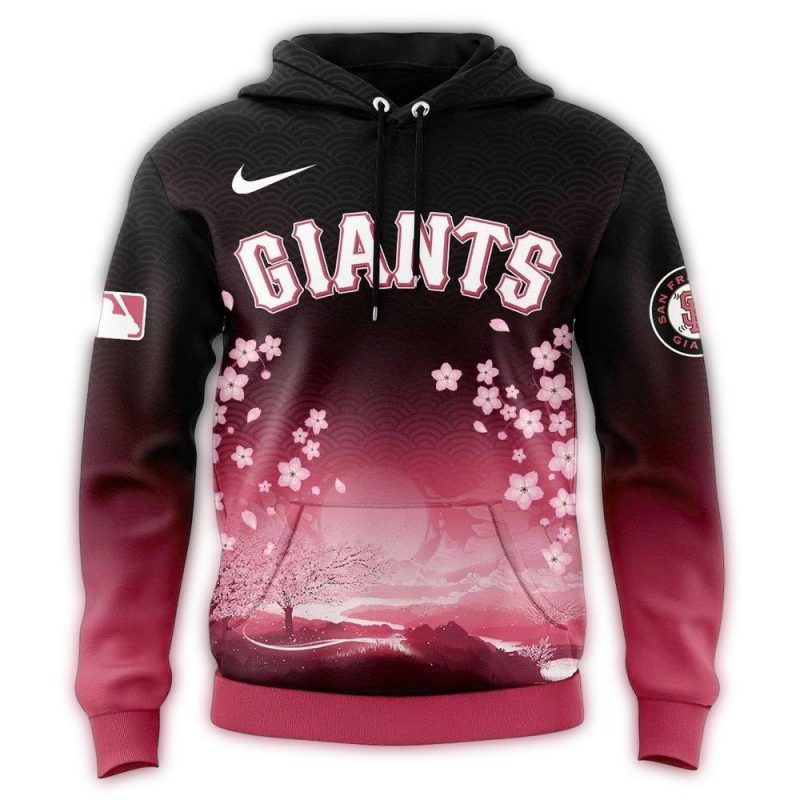 San Francisco Giants Cherry Blossom 2025 All over Print Hoodie 1