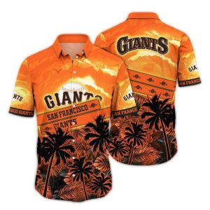San Francisco Giants Tropical Hawaiian Shirt With Coconut Sunset Design