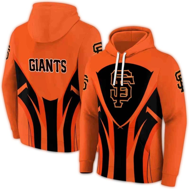 San Francisco Giants Concentric Lines All over Print Hoodie 1