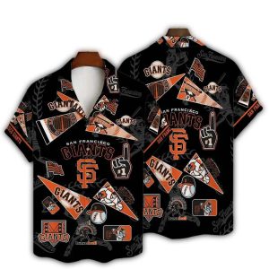 San Francisco Giants Fan Hawaiian Shirt With Patch Collage Design