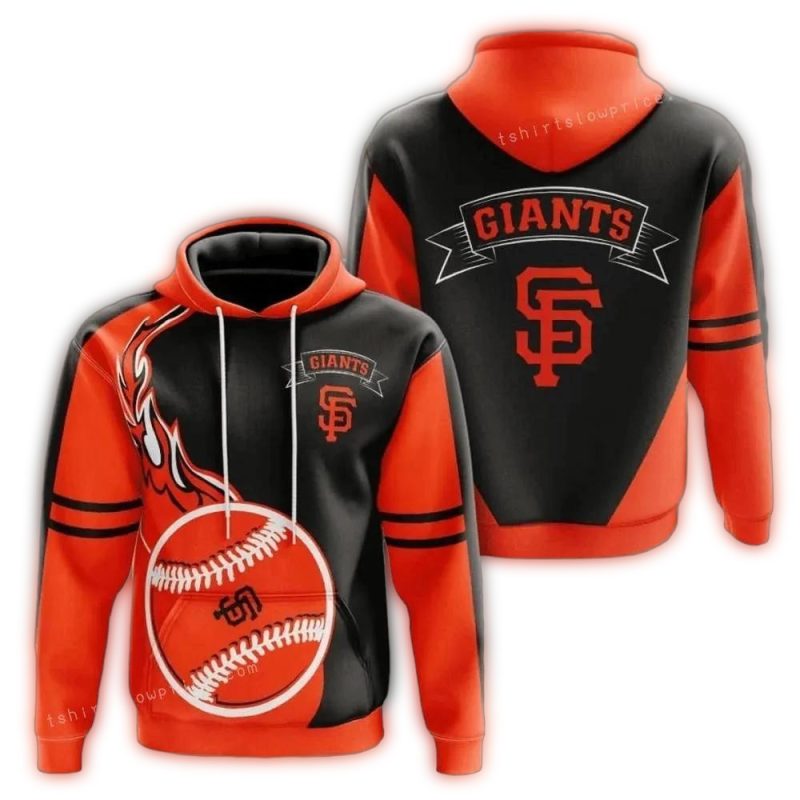San Francisco Giants Fireball All over Print Hoodie 1