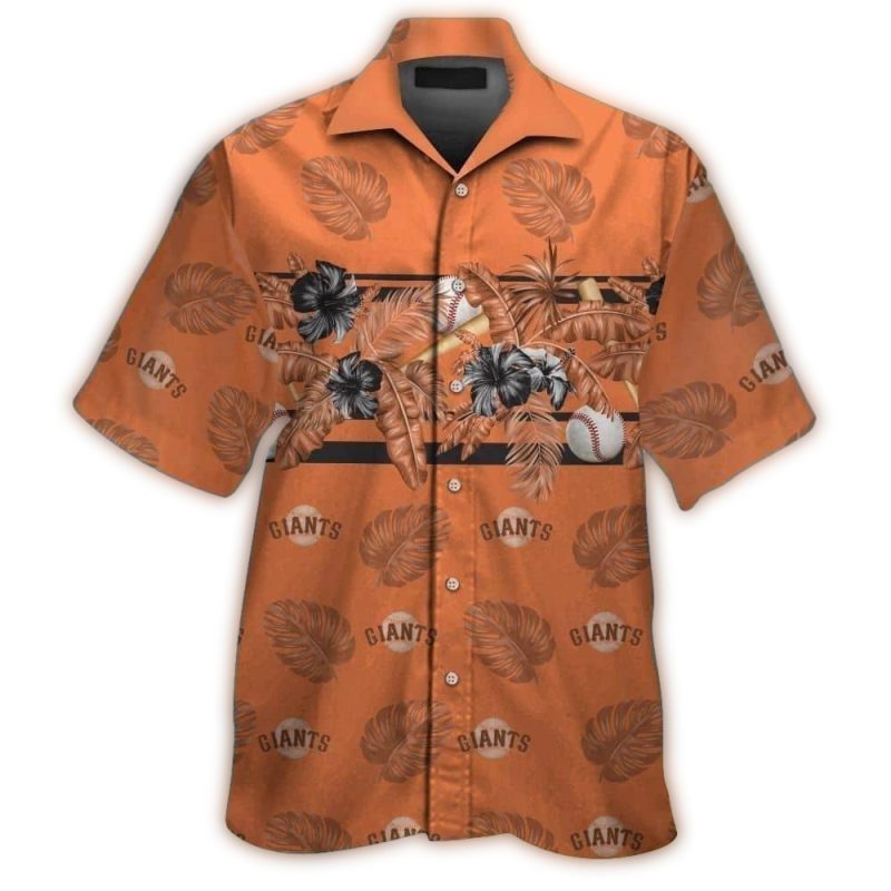 San Francisco Giants Floral Leafs Pattern Hawaiian Shirt 1 1