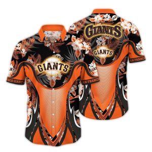 San Francisco Giants Floral Leaf Hawaiian Shirt For Fans