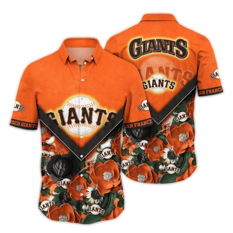 San Francisco Giants Flower Blossom Hawaiian Shirt 1