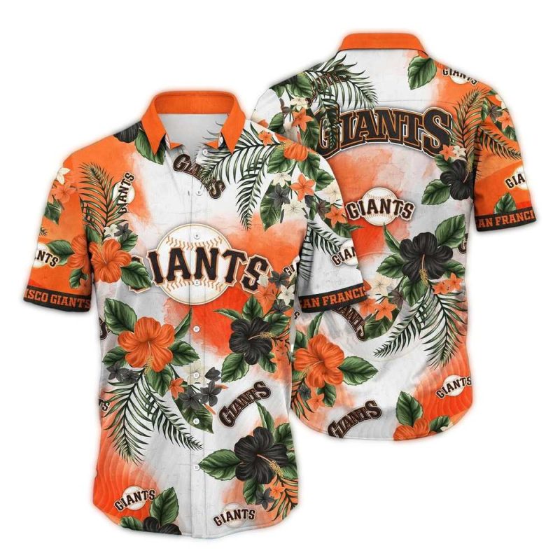San Francisco Giants Flower Floral Vintage Hawaiian Shirt 1