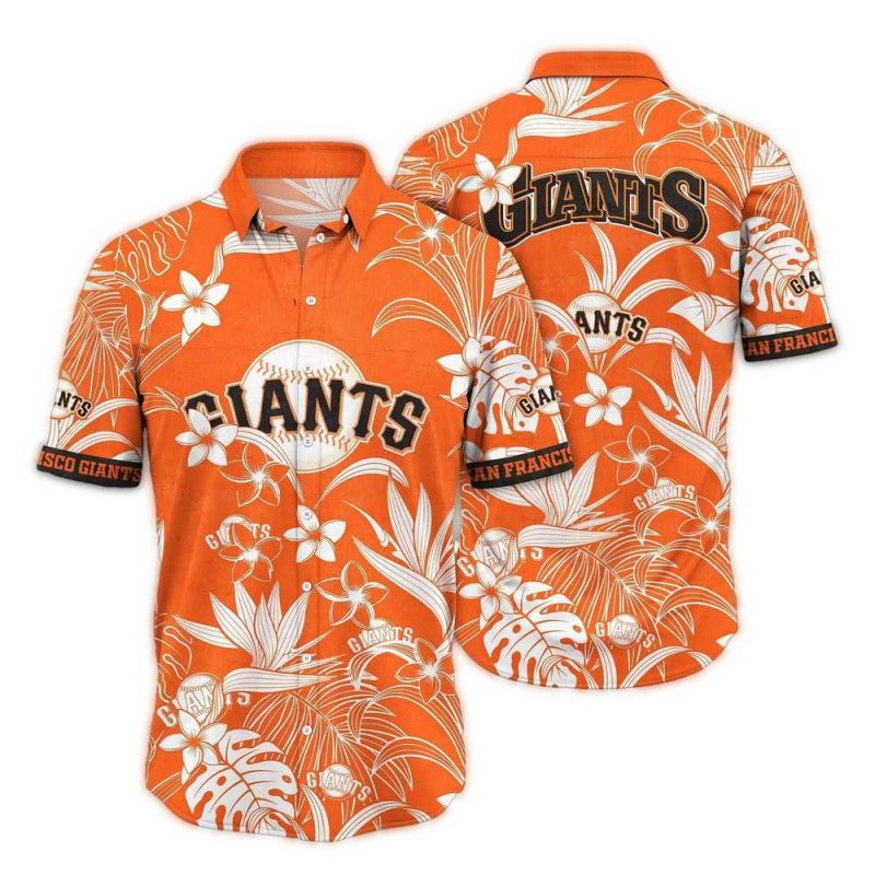 San Francisco Giants Flower Leaf Vintage Hawaiian Shirt 1
